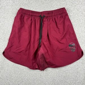 Gymreapers Training Shorts Mens Large Burgundy Skull Graphic Athletic Gym